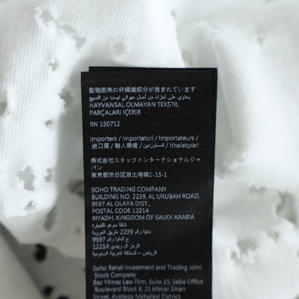 AMIRI(アミリ) 24AW Shotgun Embroidered Logo Crewneck T-Shirt MA ロゴショットガン Tシャツ 半袖カットソー ホワイト AMJYTE1059