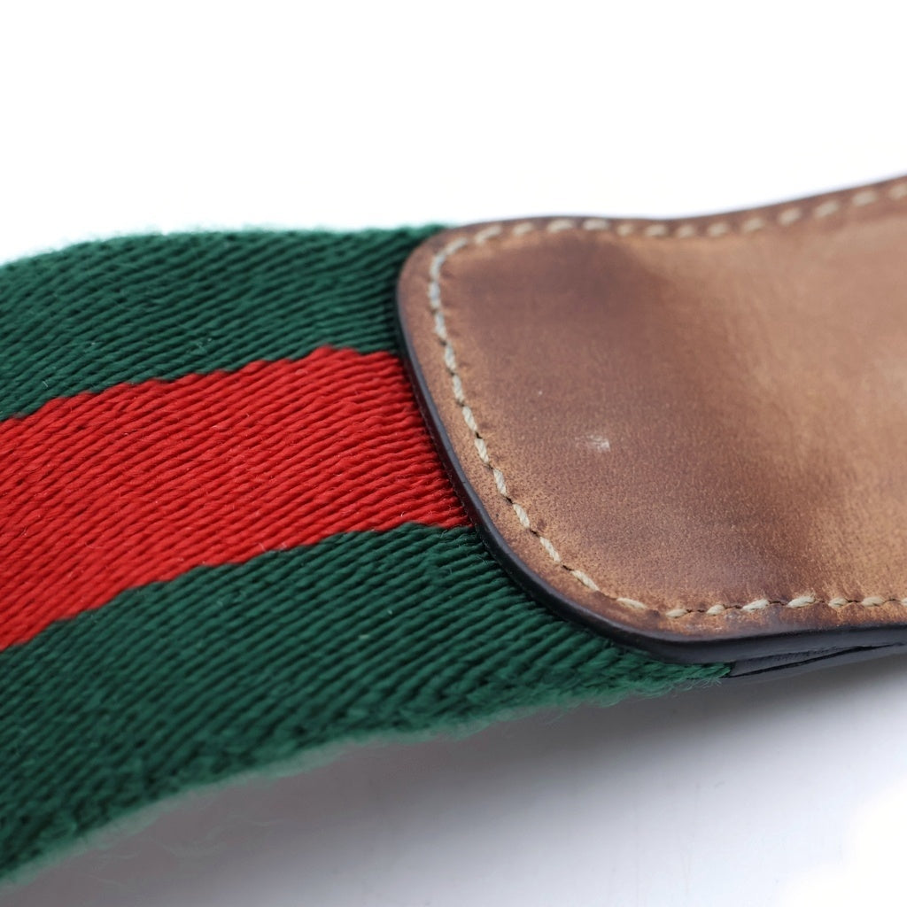 GUCCI(グッチ) インターロッキングG バックル ウェブ ベルト マルチカラー 411924 H917N