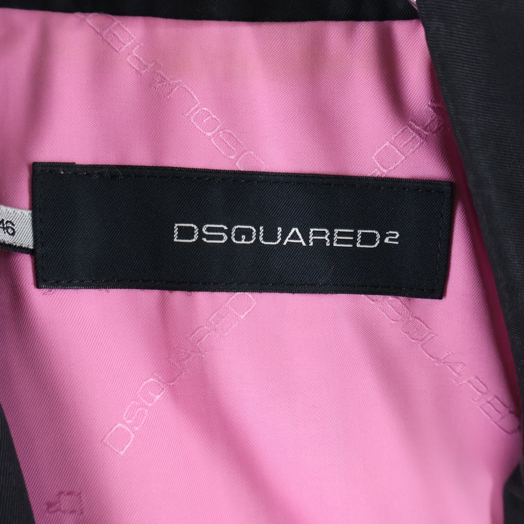 DSQUARED2(ディースクエアード) フックラペル コットンテーラードジャケット ブラック 71 BN013