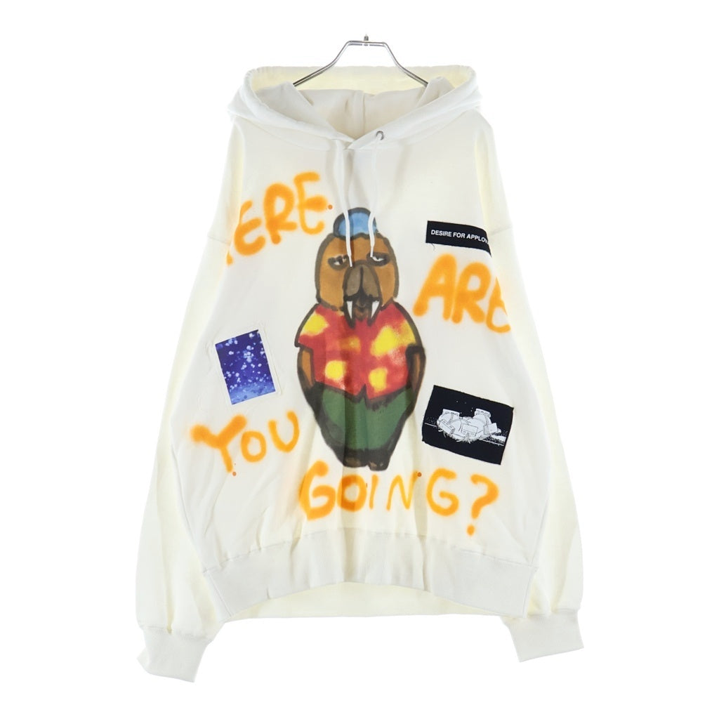 GUERNIKA(ゲルニカ) ×SHINICHIRO INUI ODDTAXI PAINT PARKA1 オッドタクシー ペイント プルオーバーパーカー フーディー ホワイト SP2252