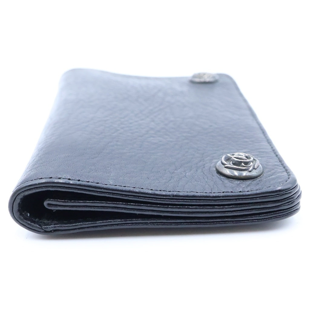 CHROME HEARTS(クロムハーツ) 1ZIP 1ジップ フローラルボタン レザーウォレット 財布