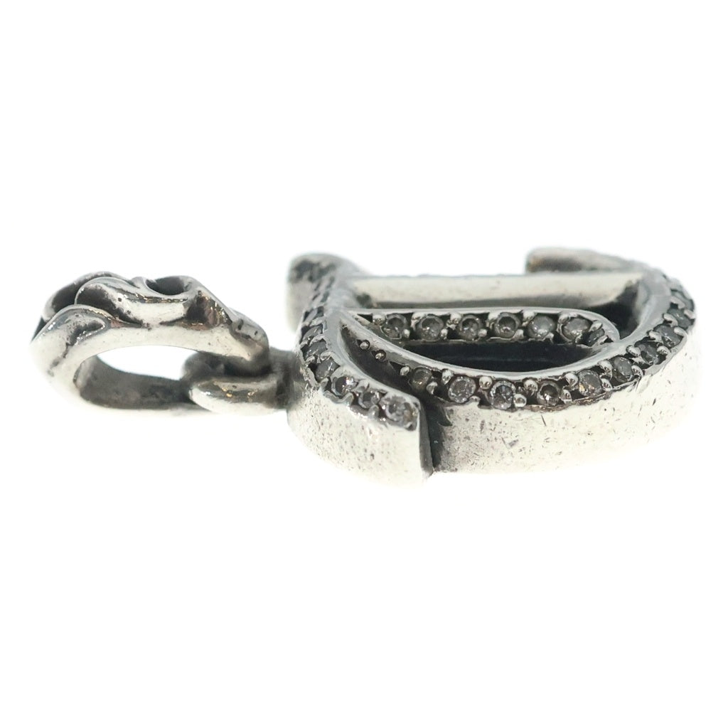 CHROME HEARTS(クロムハーツ) P/D STACK ALPHABET PVE D アルファベットスタックチャーム Tイニシャル シルバーネックレストップ