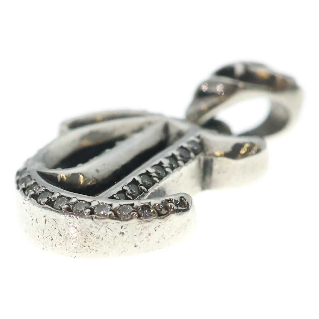 CHROME HEARTS(クロムハーツ) P/D STACK ALPHABET PVE D アルファベットスタックチャーム Tイニシャル シルバーネックレストップ