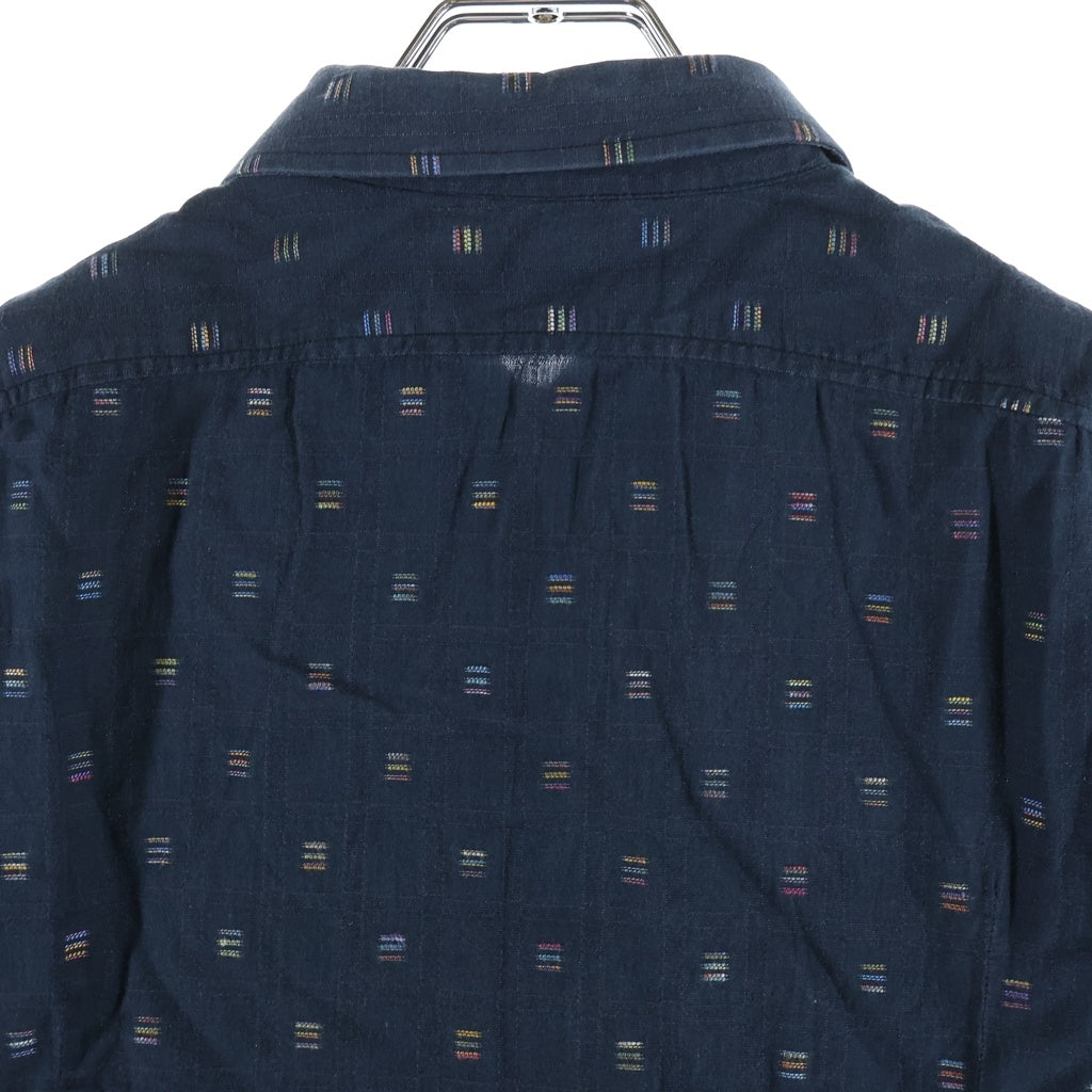 RAF SIMONS(ラフシモンズ) 00SS SUMMA CUM LAUDE期 ダッシュスクラッチ柄 半袖シャツ ネイビー