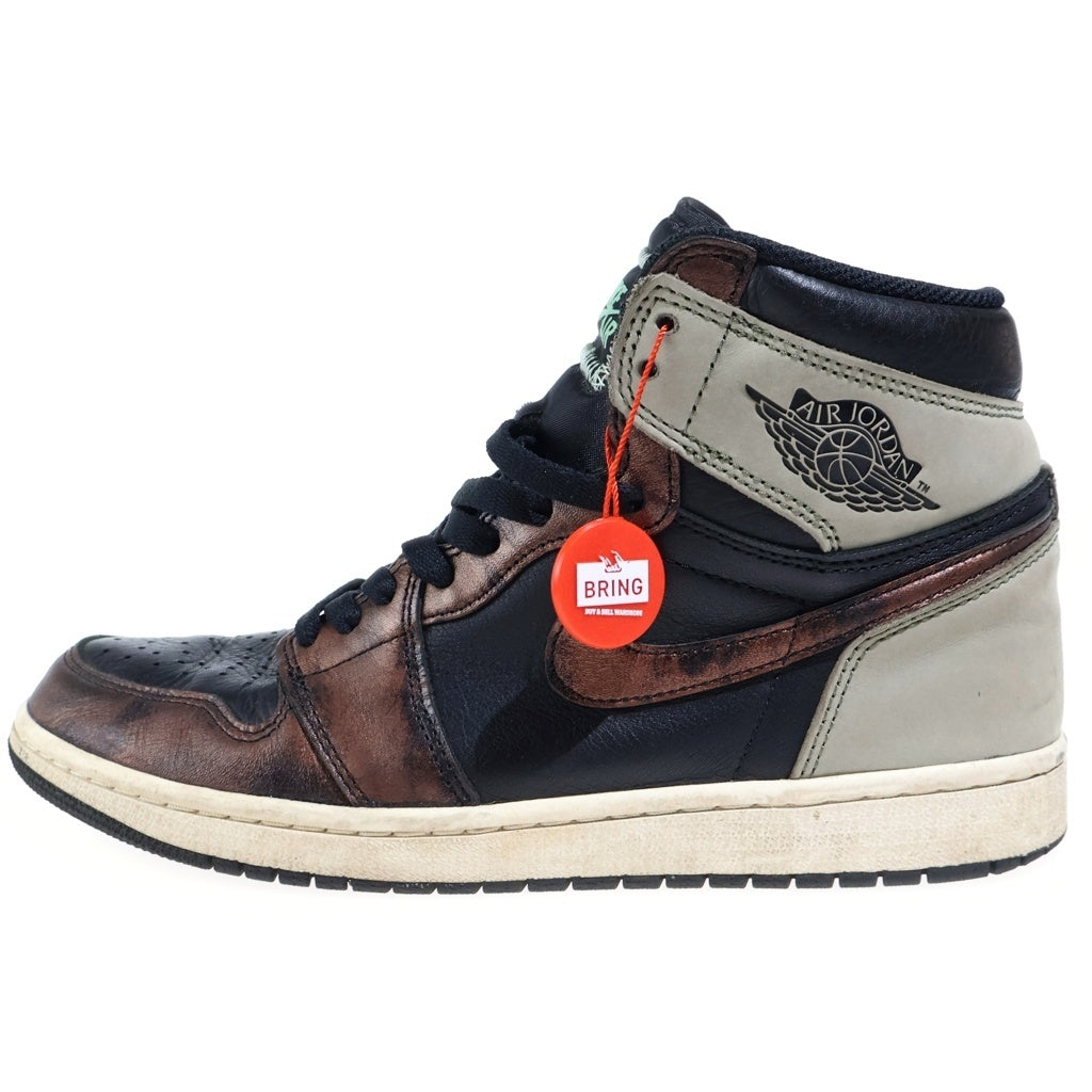 NIKE(ナイキ) AIR JORDAN 1 HIGH OG RUST SHADOW エアジョーダン1 ラストシャドウ ハイカットスニーカー カーキ/ブラック US9.5/27.5cm 555088-033