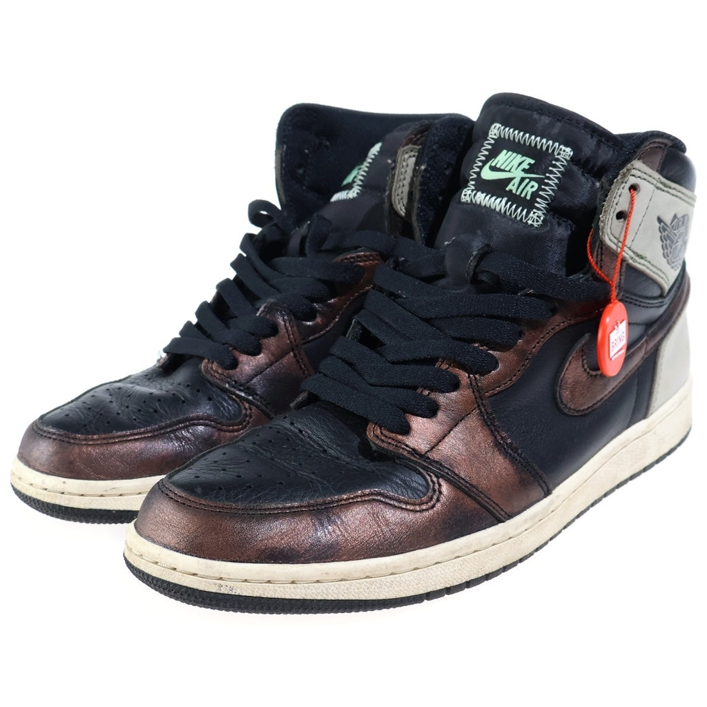NIKE(ナイキ) AIR JORDAN 1 HIGH OG RUST SHADOW エアジョーダン1 ラストシャドウ ハイカットスニーカー カーキ/ブラック US9.5/27.5cm 555088-033