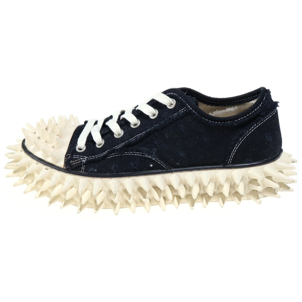 doublet(ダブレット) SPIKY CANVAS SNEAKER スパイキー ローカット キャンバススニーカー ブラック/ホワイト レディース