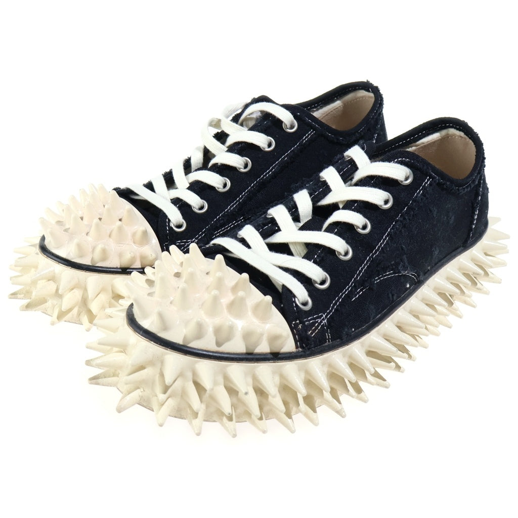 doublet(ダブレット) SPIKY CANVAS SNEAKER スパイキー ローカット キャンバススニーカー ブラック/ホワイト レディース