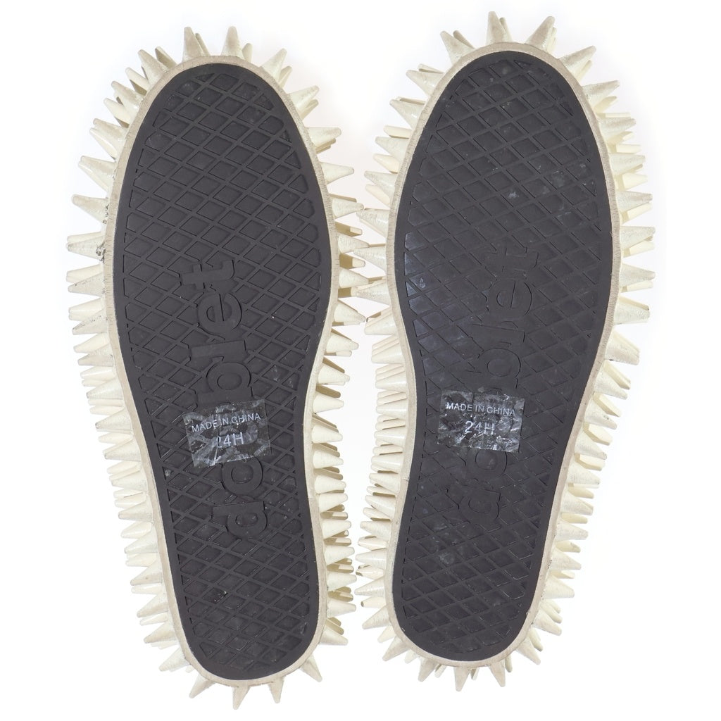 doublet(ダブレット) SPIKY CANVAS SNEAKER スパイキー ローカット キャンバススニーカー ブラック/ホワイト レディース