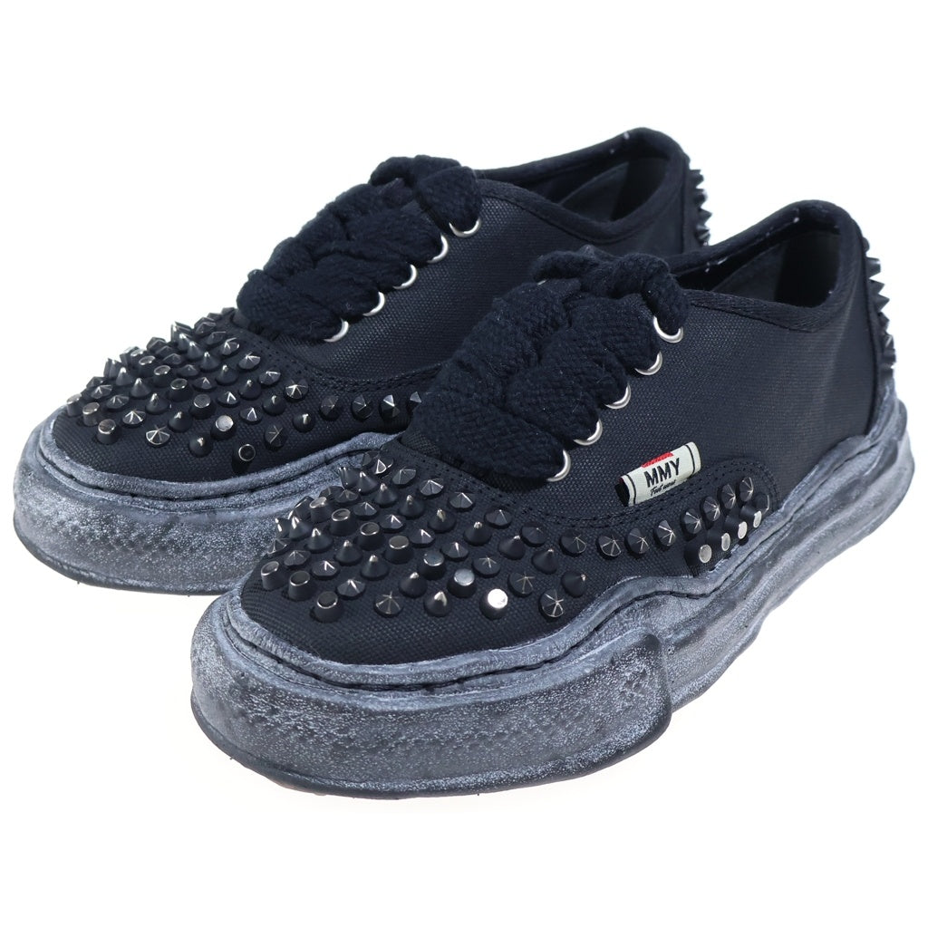 MAISON MIHARAYASUHIRO(メゾンミハラヤスヒロ) BAKER OG Sole Studded Canvas Low-top Sneaker ベイカー スタッズ ローカットスニーカー ブラック A15FW733 レディース
