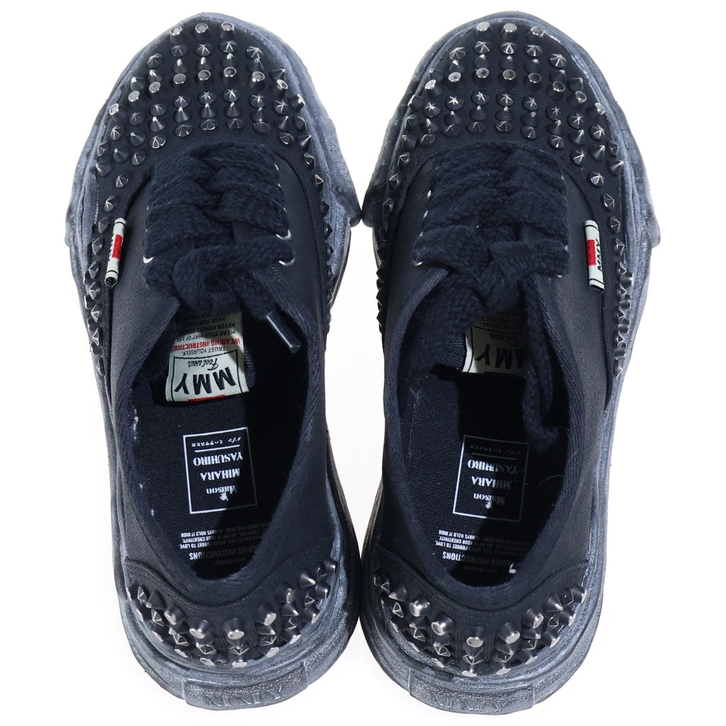 MAISON MIHARAYASUHIRO(メゾンミハラヤスヒロ) BAKER OG Sole Studded Canvas Low-top Sneaker ベイカー スタッズ ローカットスニーカー ブラック A15FW733 レディース