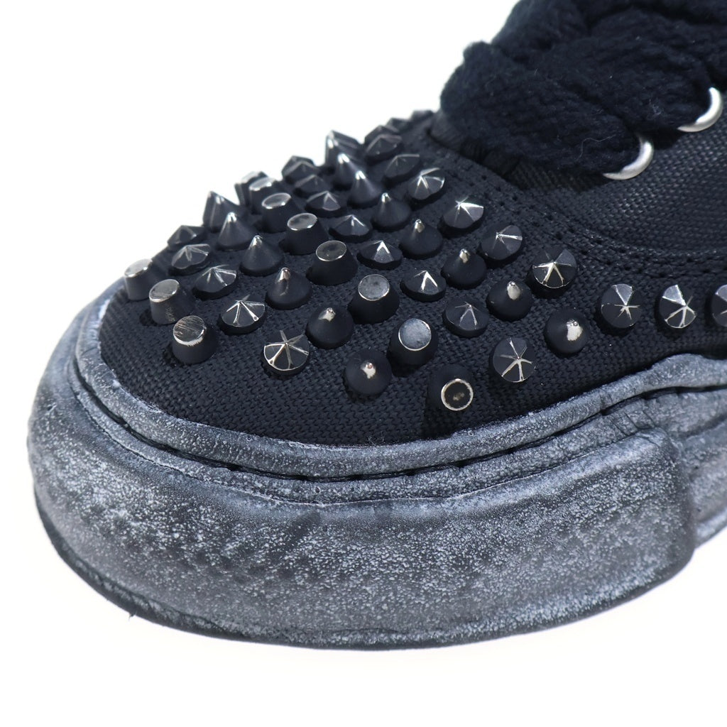 MAISON MIHARAYASUHIRO(メゾンミハラヤスヒロ) BAKER OG Sole Studded Canvas Low-top Sneaker ベイカー スタッズ ローカットスニーカー ブラック A15FW733 レディース