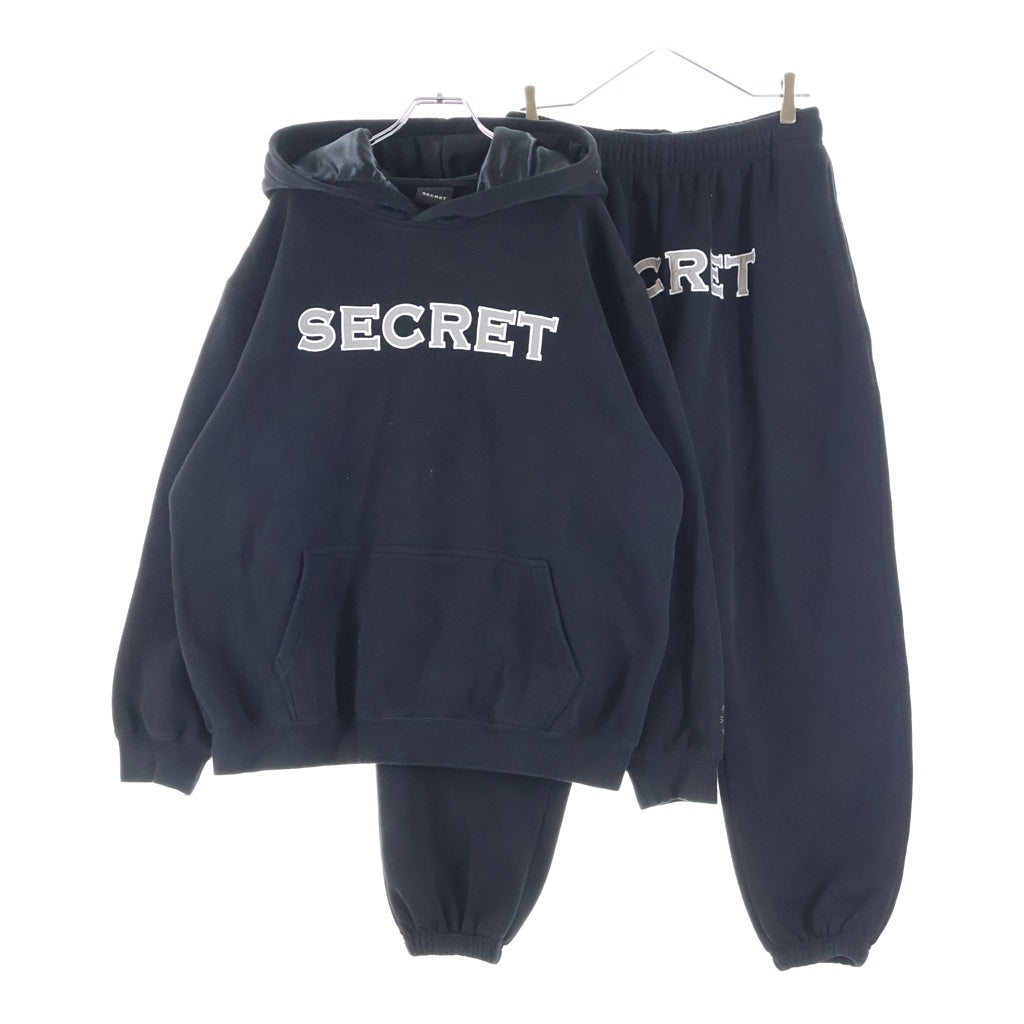 NO BRAND(ノーブランド) SECRET シークレット TRACKSUIT プルオーバーパーカー スウェットパンツ セットアップ ブラック