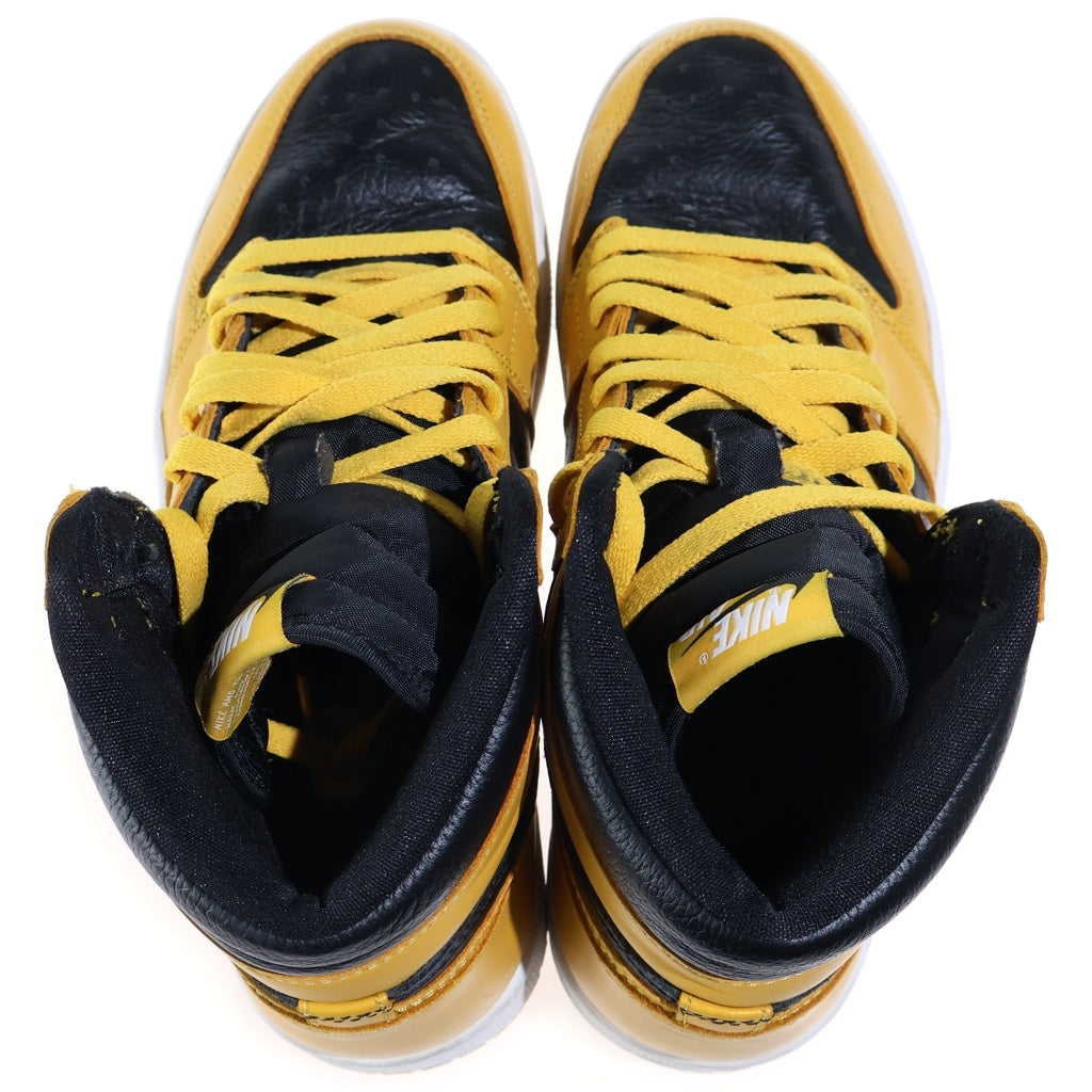 NIKE(ナイキ) AIR JORDAN 1 RETRO HIGH OG POLLEN エアジョーダン レトロ パラン ハイカットスニーカー US8.5/26.5cm イエロー/ブラック 555088-701