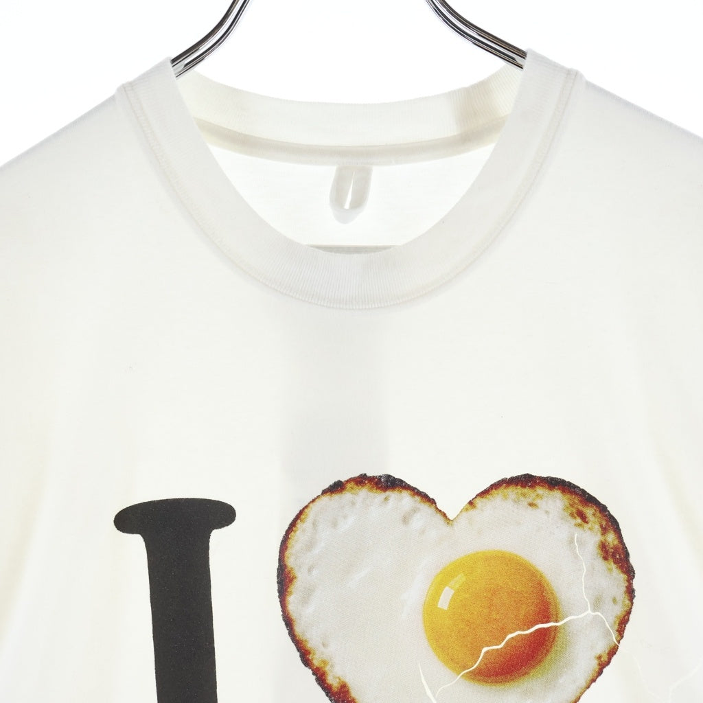 doublet(ダブレット) 26SS I LOVE EGG T-SHIRT プリント半袖Tシャツ カットソー ホワイト 26SS33CS428