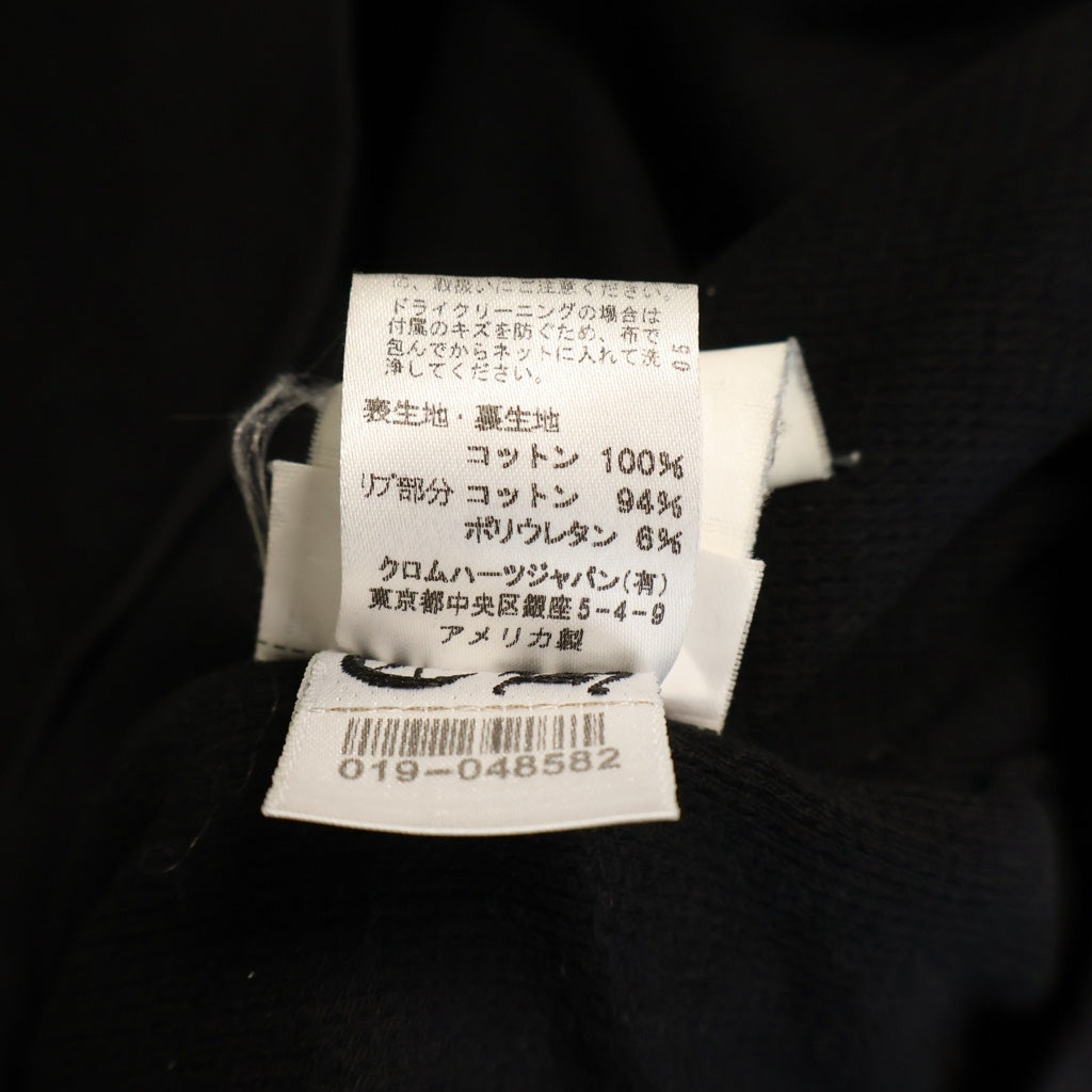 CHROME HEARTS(クロムハーツ) SWTSHIRT HD ZIP バックセメタリークロスプリント サーマル裏地ジップアップパーカー ブラック