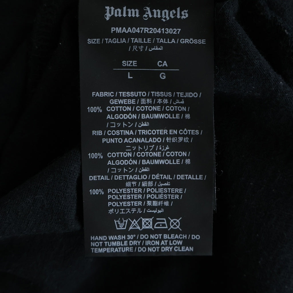 Palm Angels(パームエンジェルス) New College Logo Over T-shirt ニューカレッジロゴ オーバー 半袖Tシャツ カットソー ブラック PMAA047R20413027