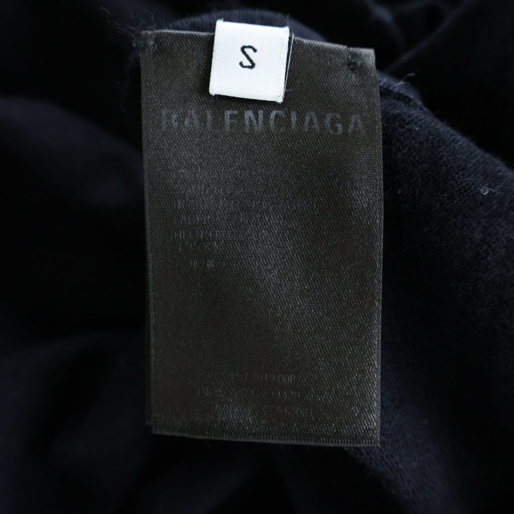 BALENCIAGA(バレンシアガ) 19AW BBロゴ クルーネックニットセーター ネイビー 583117 T1439