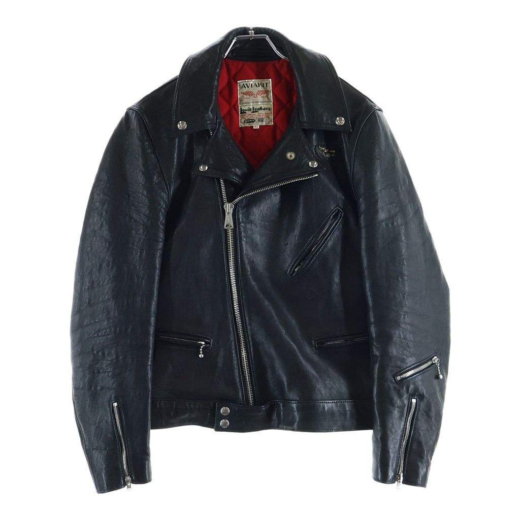 Lewis Leathers(ルイスレザー) AVIAKIT CYCLONE サイクロン ジップアップ レザー ダブルライダースジャケット ブラック