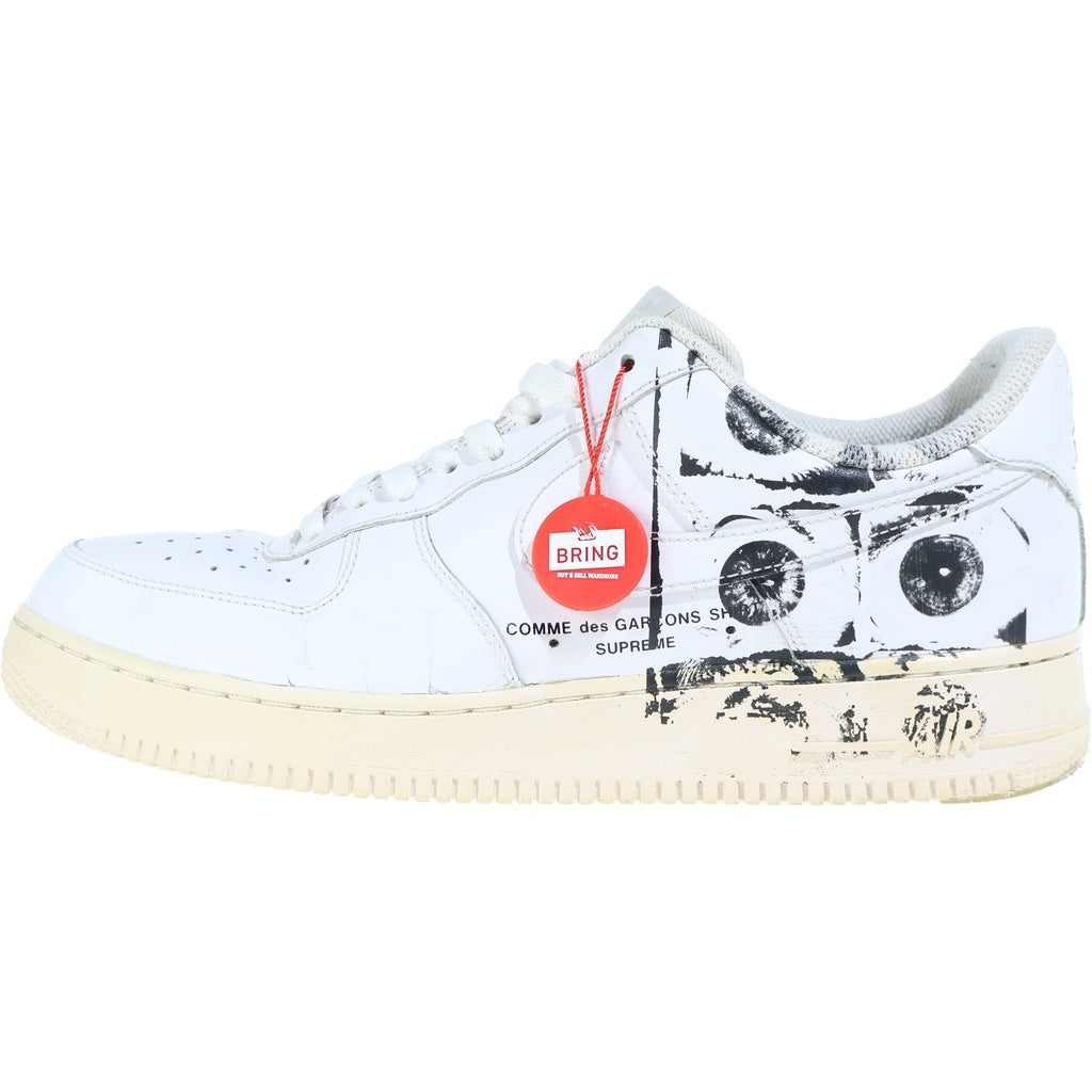 NIKE(ナイキ) ×COMME des GARCONS ×SUPREME AIR FORCE LOW コムデギャルソン シュプリーム エアフォース 1 ローカットスニーカー ホワイト US11/29cm 923044-100