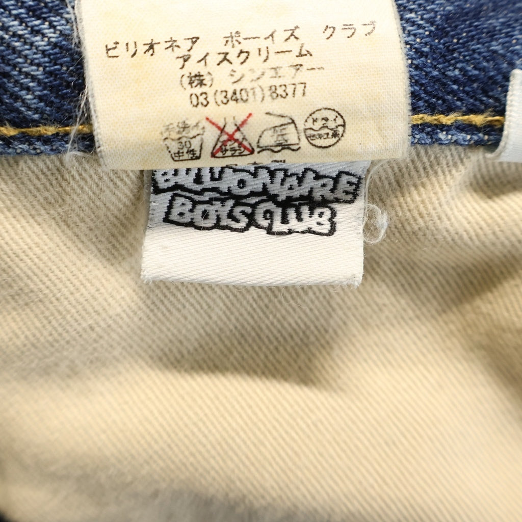 BILLIONAIRE BOYS CLUB(ビリオネアボーイズクラブ) バックロゴプリント デニムパンツ インディゴ 11150001