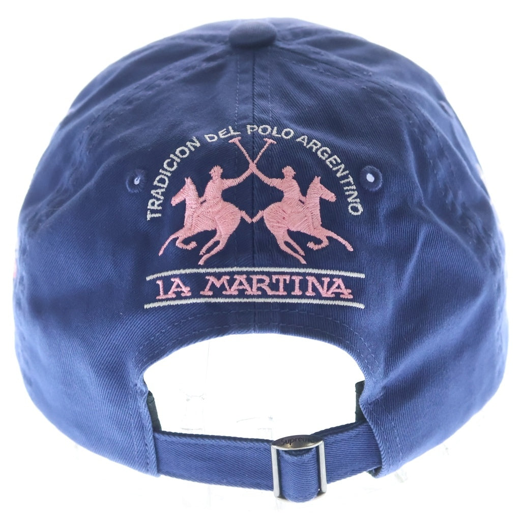 SUPREME(シュプリーム) 24SS La Martina Jacob & Co. 6-Panel Cap フロントロゴ刺繍 6パネルキャップ ブルー