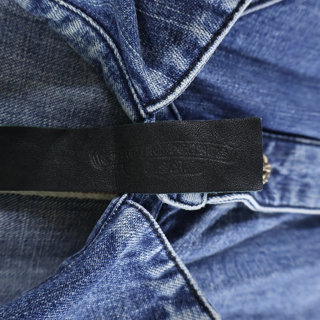 CHROME HEARTS(クロムハーツ) DENIM WESTERN 袖クロスパッチ デニム ウェスタンシャツ 長袖シャツ インディゴ