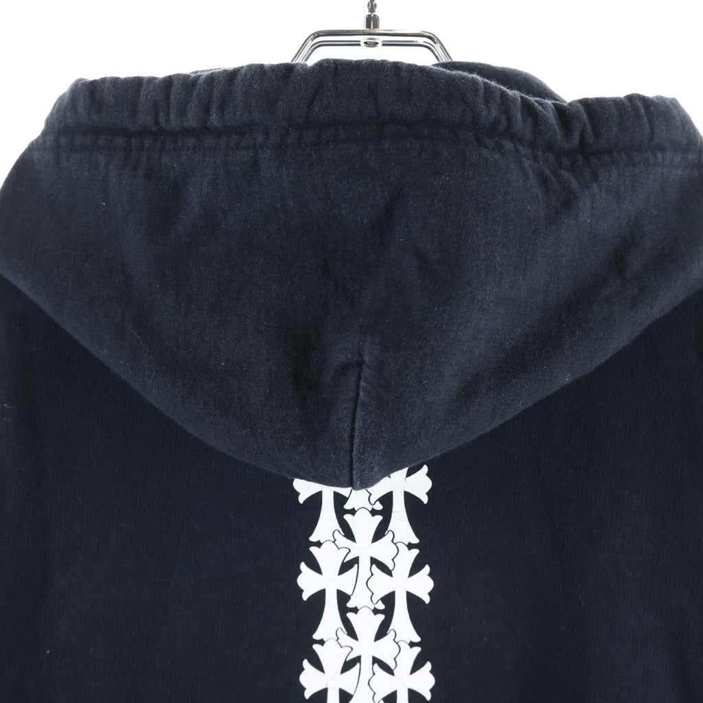 CHROME HEARTS(クロムハーツ) Cross Tire Track Pullover Hoodie バックセメタリークロス タイヤトラック プルオーバーフーディー パーカー ブラック