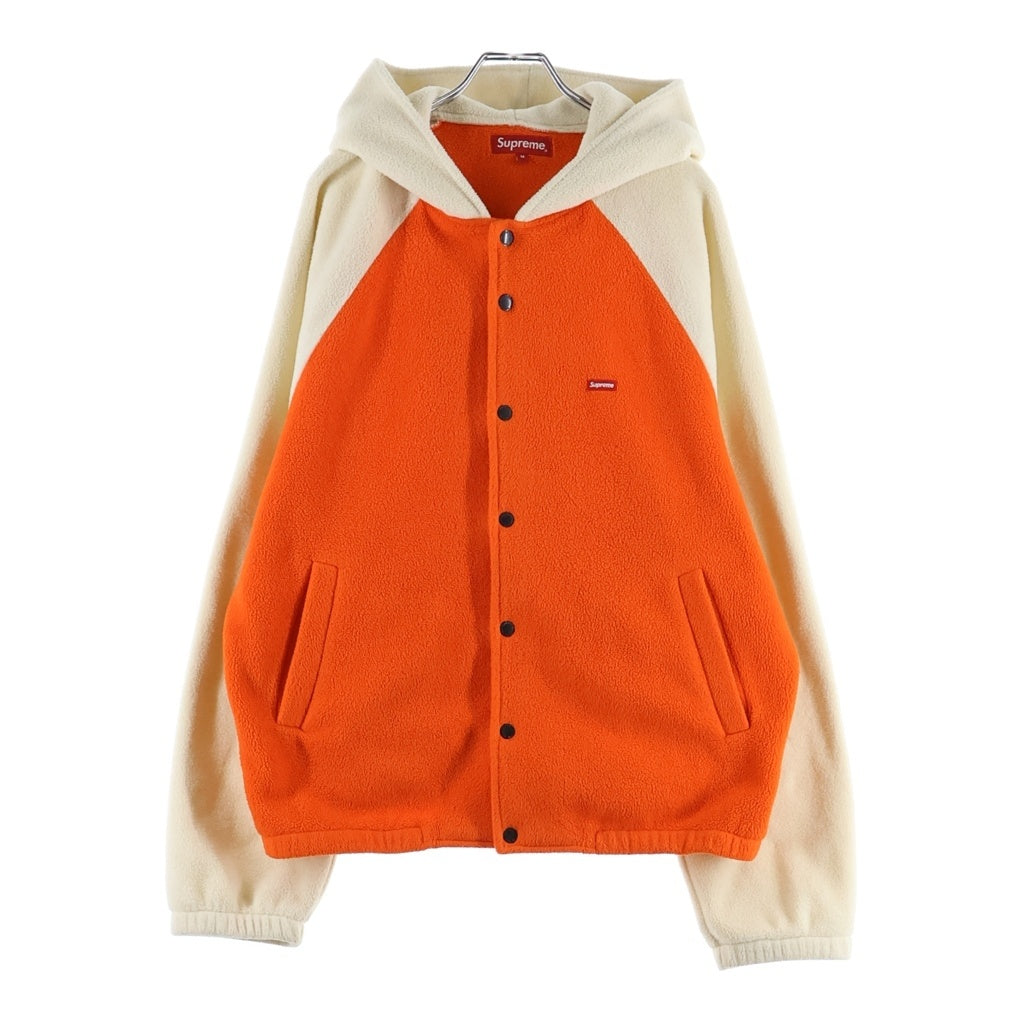 SUPREME(シュプリーム) 18AW Polartec Hooded Raglan Jacket ポーラーテック フーデッド ラグランジャケット オレンジ/ベージュ