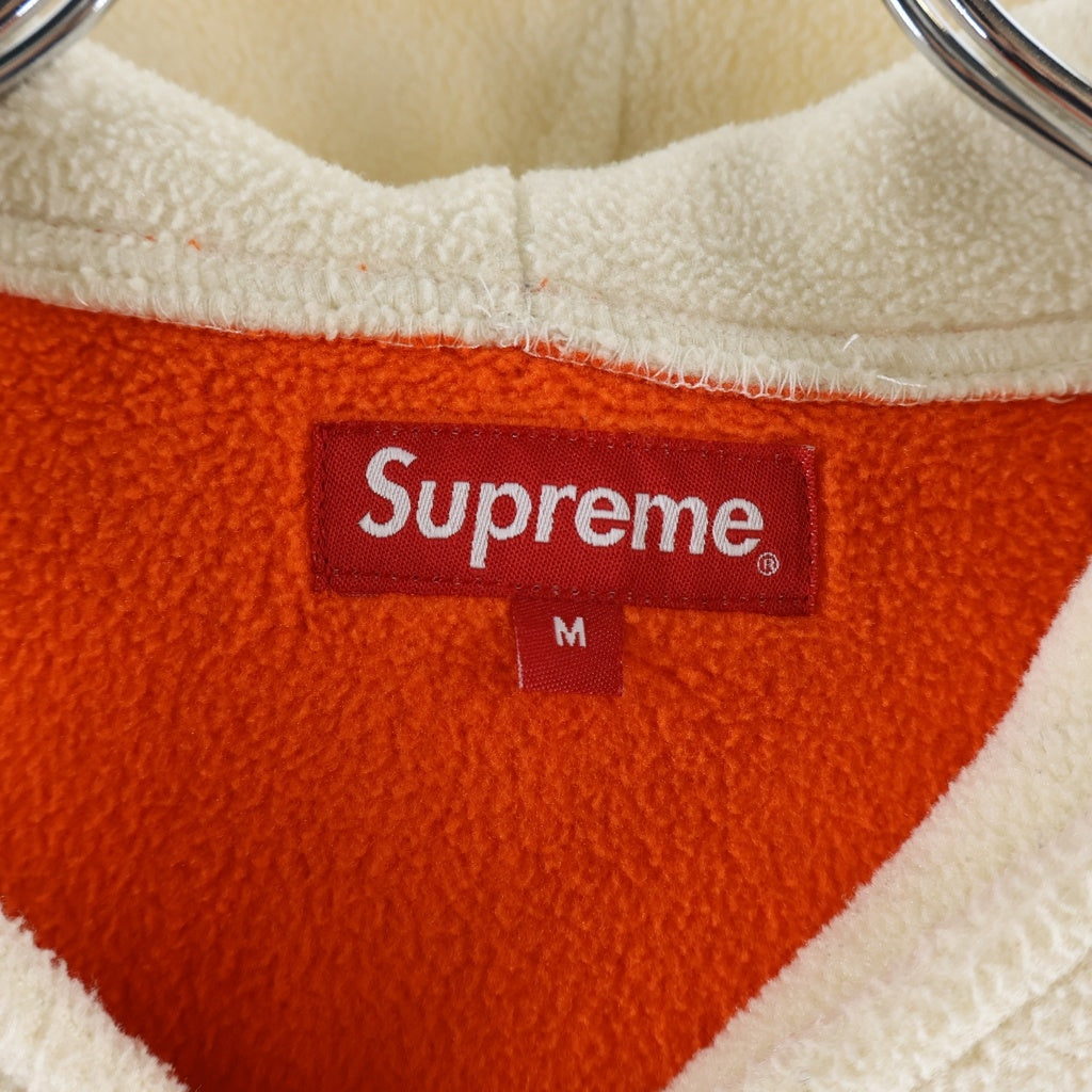 SUPREME(シュプリーム) 18AW Polartec Hooded Raglan Jacket ポーラーテック フーデッド ラグランジャケット オレンジ/ベージュ