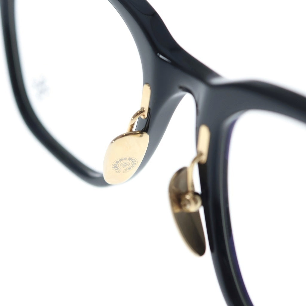 CHROME HEARTS(クロムハーツ) SLAG Plated サイドクロス サングラス アイウェア 眼鏡 ブラック/ゴールド