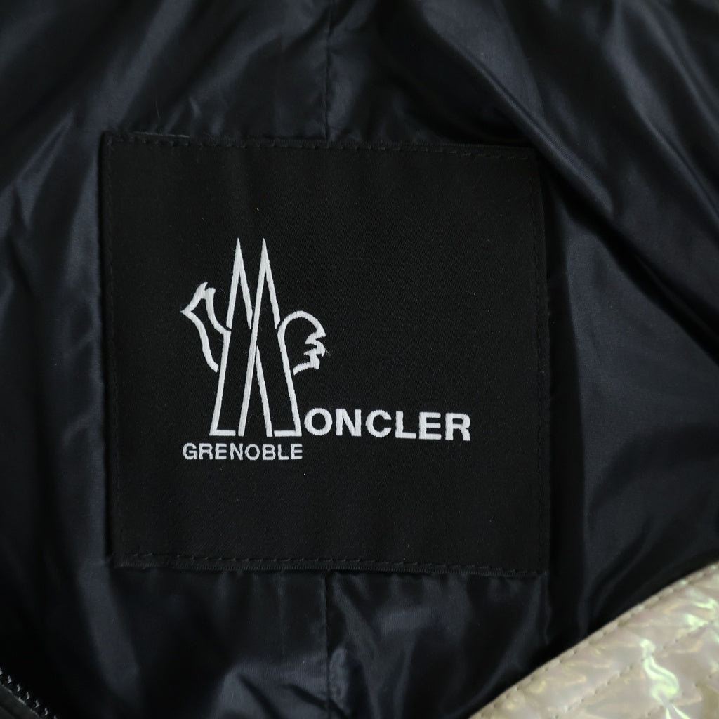 MONCLER GRENOBLE(モンクレールグルノーブル) 21AW Middle Length Down Jacket ミドルレングス ダウンジャケット ファー付き ホワイト G20981A00023 54ANB レディース