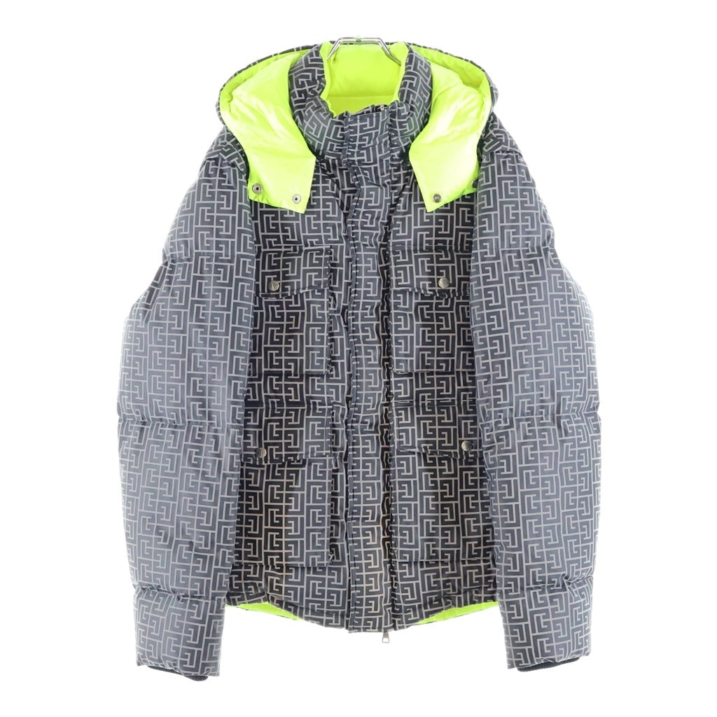 BALMAIN(バルマン) Down Jacket ダウンジャケット ダウンベスト ロゴ 4ポケット 2way 切り離し式 ブラック/イエロー TP045X193