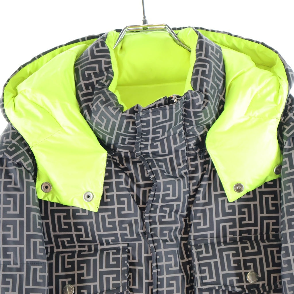 BALMAIN(バルマン) Down Jacket ダウンジャケット ダウンベスト ロゴ 4ポケット 2way 切り離し式 ブラック/イエロー TP045X193