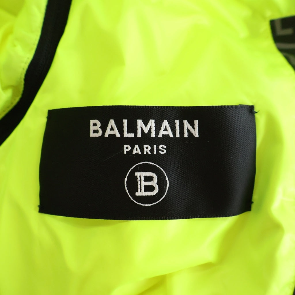 BALMAIN(バルマン) Down Jacket ダウンジャケット ダウンベスト ロゴ 4ポケット 2way 切り離し式 ブラック/イエロー TP045X193