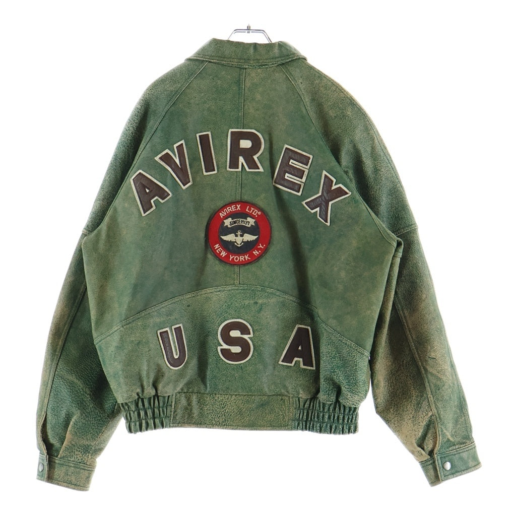 AVIREX(アヴィレックス) American Classic Flight Jacket アメリカンクラシック フライトレザー ジャケット グリーン
