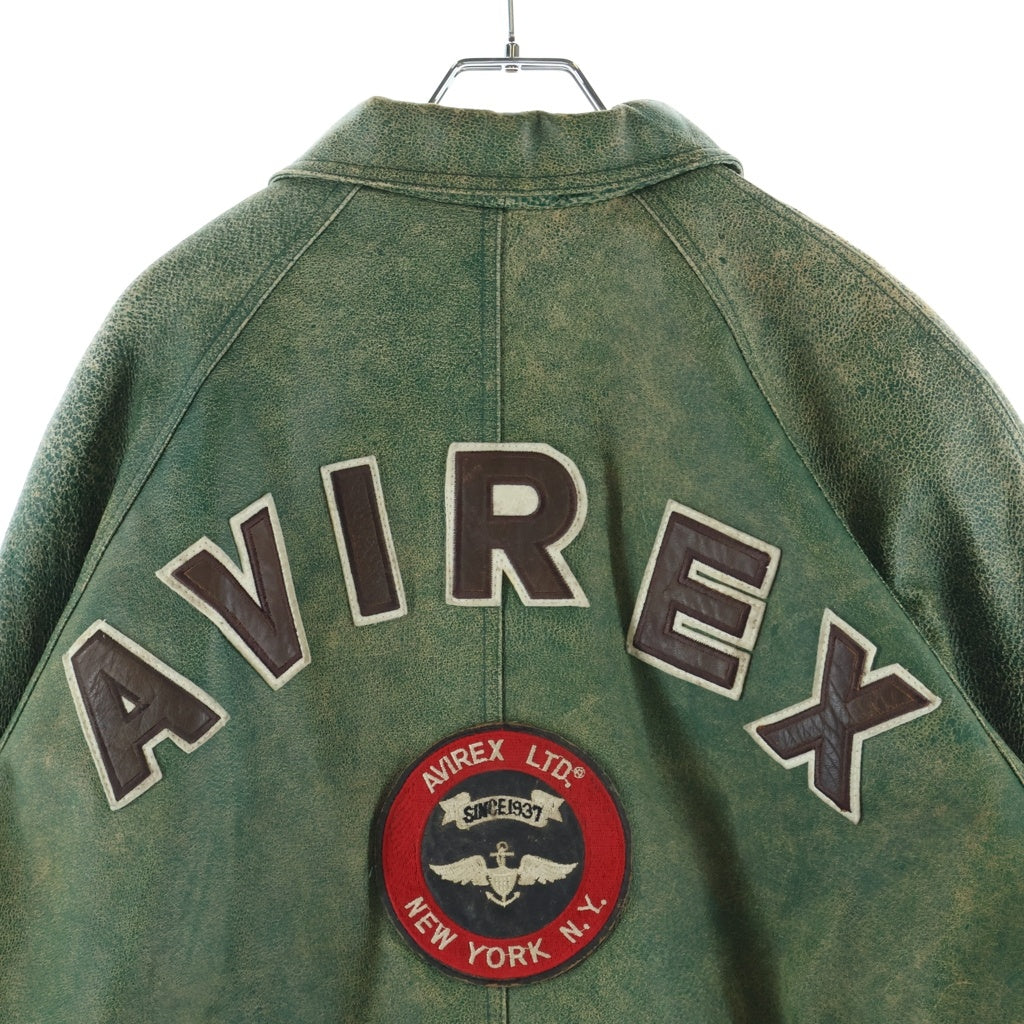 AVIREX(アヴィレックス) American Classic Flight Jacket アメリカンクラシック フライトレザー ジャケット グリーン