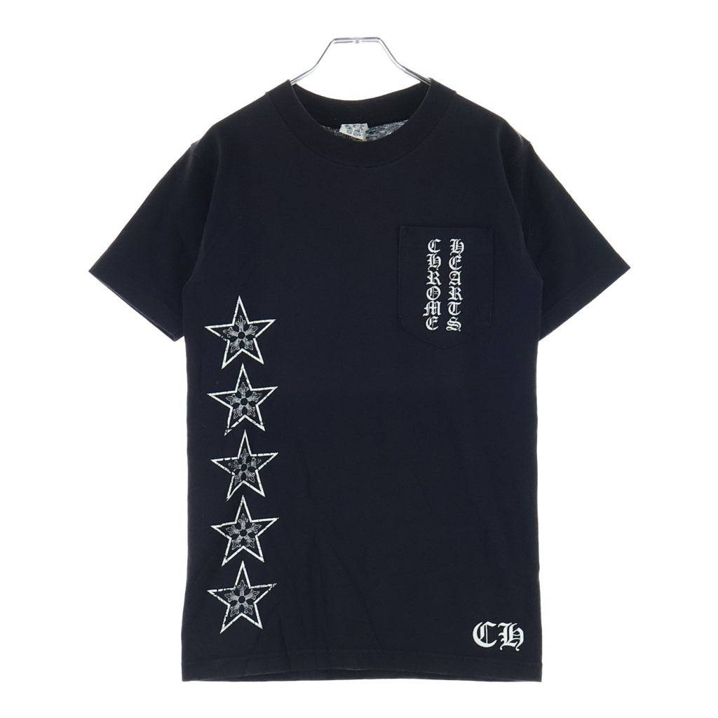 CHROME HEARTS(クロムハーツ) OLD T BAR オールド Tバープリント スター 半袖Tシャツ カットソー ブラック