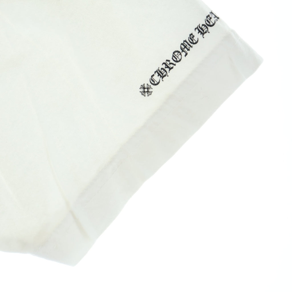 CHROME HEARTS(クロムハーツ) NECK LOGO S/S TEE ネックロゴプリント クルーネック半袖Tシャツ カットソー ホワイト