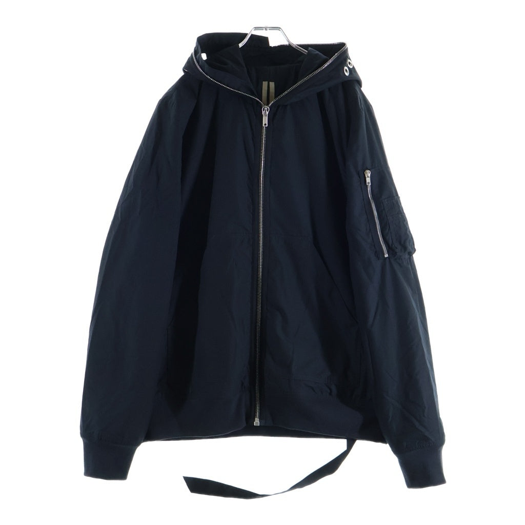 DRKSHDW(ダークシャドウ) 25SS GIMP FLIGHT BOMBER ギンプフライトボンバージャケット テンセルリップストップジップアップフーデットMA-1ジャケット ブラック DU01E3772-NR