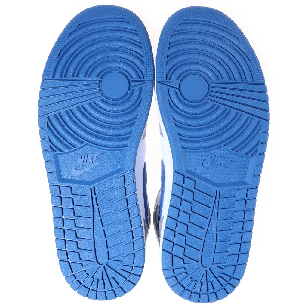 NIKE(ナイキ) AIR JORDAN 1 MID TRUE BLUE エアジョーダン1 ミッド トゥルーブルー ミッドカットスニーカー シューズ グレー/ブルー US8.5/26.5cm DQ8426-014