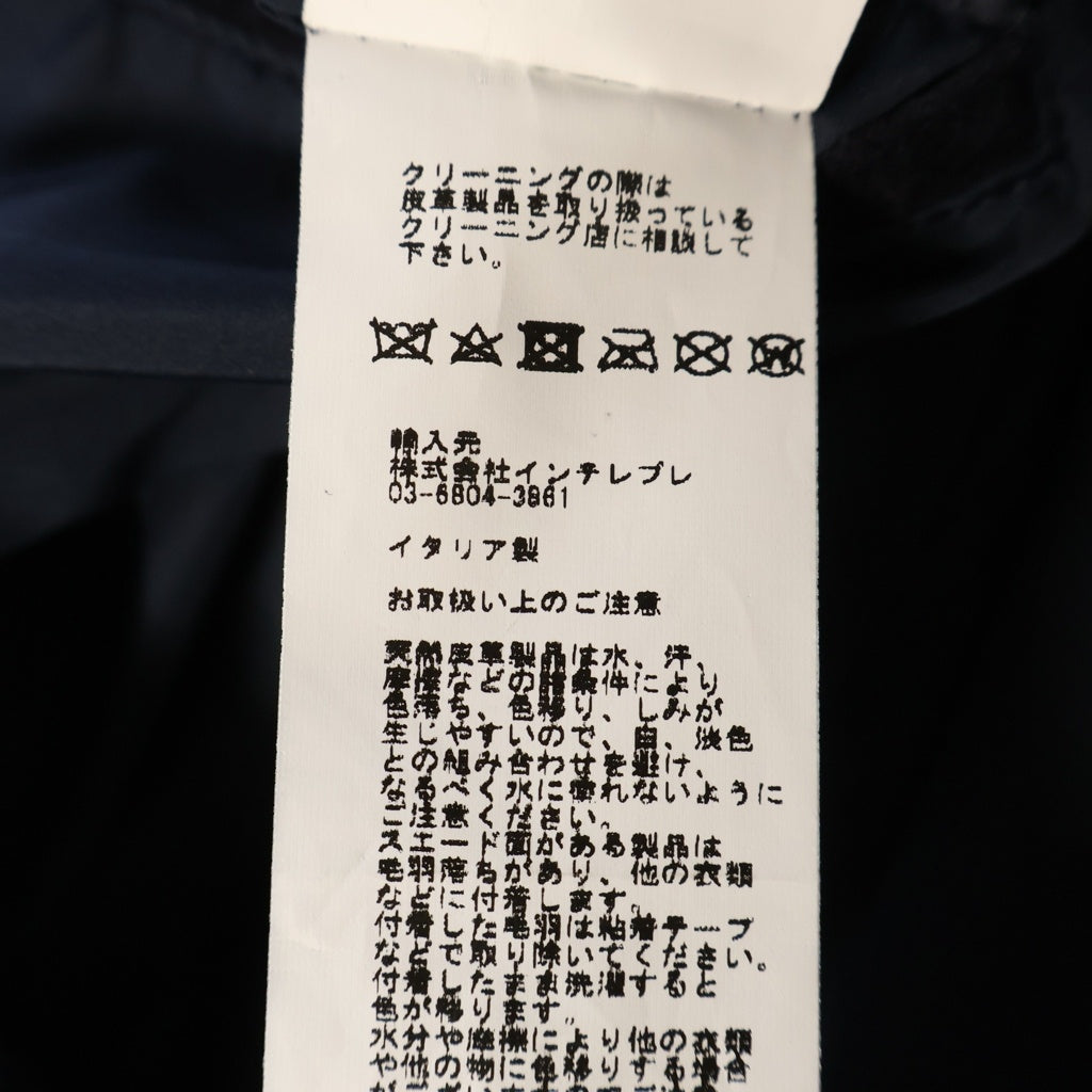 EMMETI(エンメティ) JURI ユリ カウレザー シングルライダースジャケット ナイトブルー 8803-91