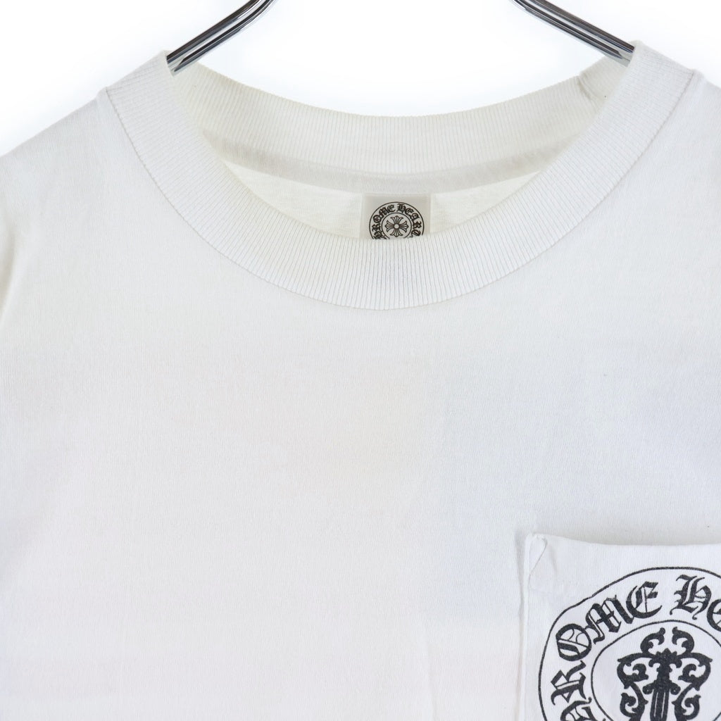 CHROME HEARTS(クロムハーツ) OLD AMERICAN FLAG TEE オールド アメリカンフラッグTシャツ 星条旗 ホースシュープリント 半袖カットソー ホワイト