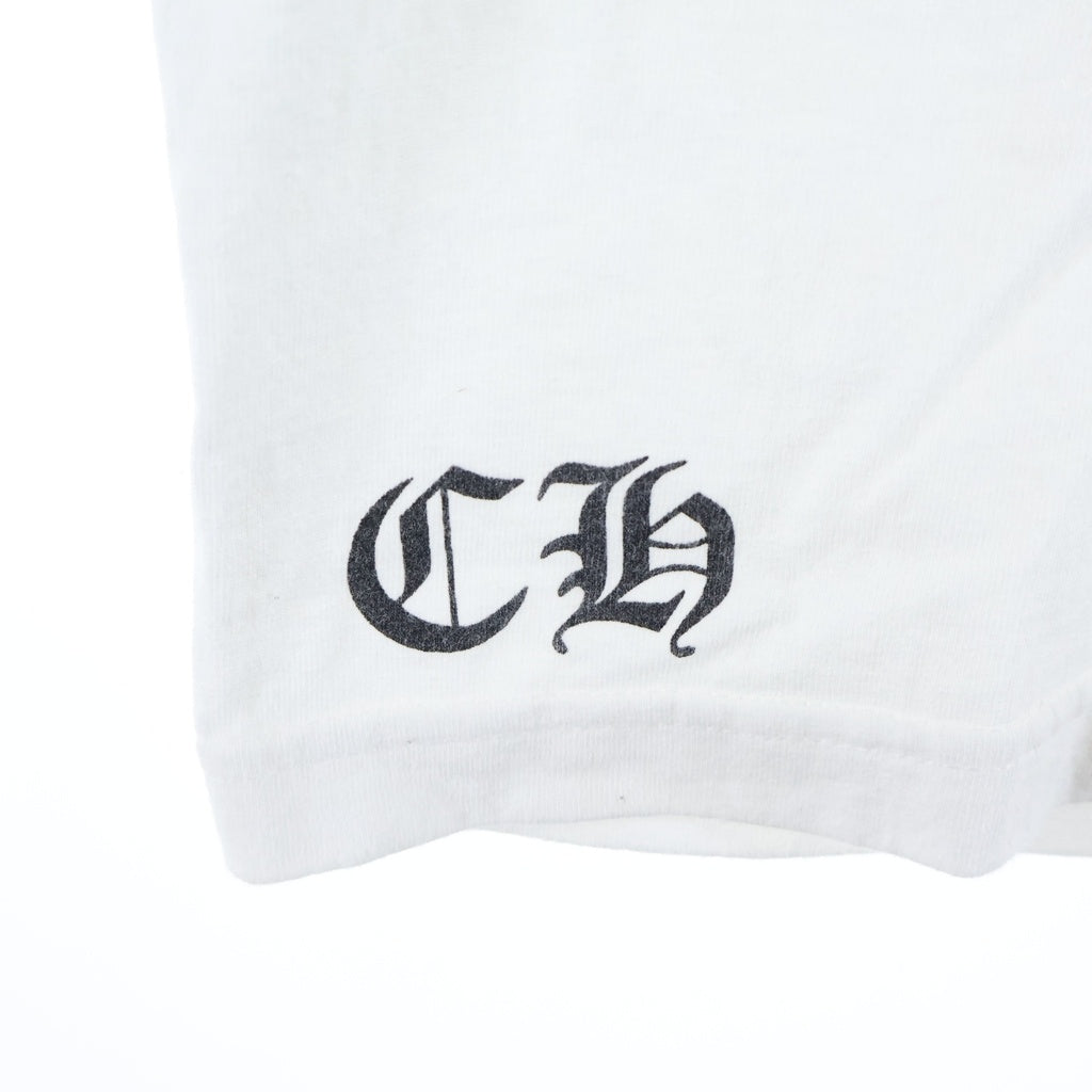 CHROME HEARTS(クロムハーツ) OLD AMERICAN FLAG TEE オールド アメリカンフラッグTシャツ 星条旗 ホースシュープリント 半袖カットソー ホワイト