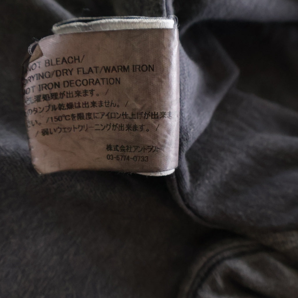 READY MADE(レディメイド) 24SS DESTRUCTION LS TEE ディストラクション 長袖カットソー 袖プリント 両面プリント ブラック RE-CO-BK-00-00-283