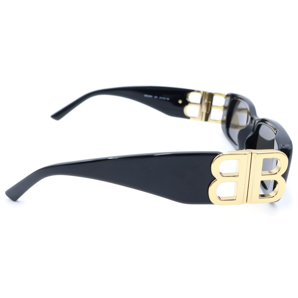BALENCIAGA(バレンシアガ) DYNASTY RECTANGLE ダイナスティ レクタングル BBロゴ サングラス アイウェア ブラック/ゴールド BB0096S レディース
