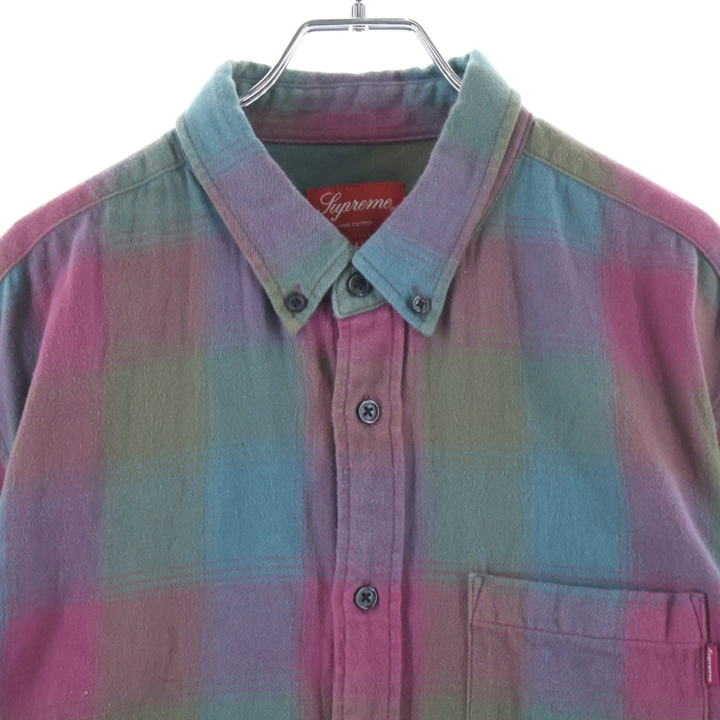 SUPREME(シュプリーム) 18AW Shadow Plaid Flannel Shirt シャドープレイド フランネル長袖シャツ マルチ