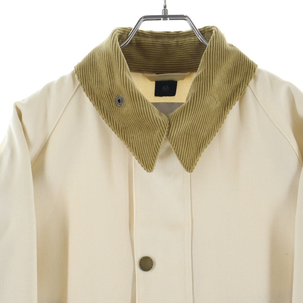 Barbour(バブアー) ×BEAMS F BEDALE-F ビームス別注 襟コーデュロイ切替 ウールビデイルジャケット アイボリー 222MCAS006