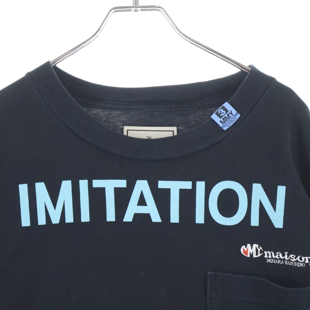 MAISON MIHARAYASUHIRO(メゾンミハラヤスヒロ) 23AW ×Champion Imitation Complex イミテーション コンプレックス 半袖カットソー 半袖Tシャツ ブラック A11TS682