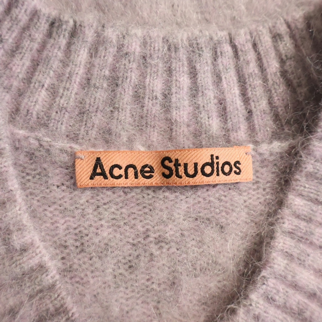 Acne Studios(アクネ ストゥディオズ) MOHAIR-BLEND SWEATER モヘヤブレンド Vネックニットセーター ピンク FN-WN-KNIT000369